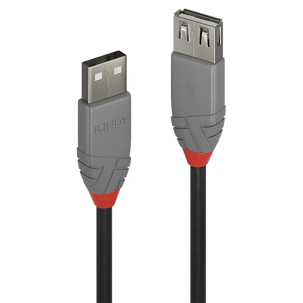 Lindy 36703 USB Kabel USB 2.0 2 m USB A Schwarz, Grau Lindy 36703 USB Kabel USB 2.0 2 m USB A Schwarz, Grau