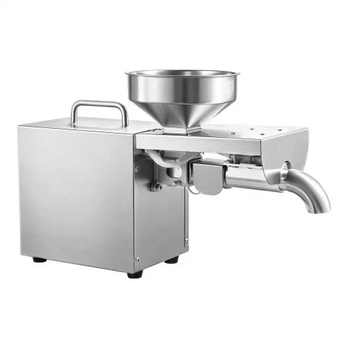 VEVOR Elektrische Ölpresse 3,75 kg/h, Ölmühle 700 W, Automatische Ölpressmaschine mit Heißpressung bei 300 °C & Reinigungsbürste, Ölmaschine für Erdnüsse, Sesam, Sojabohnen und Mandeln, Edelstahl – Bild 8