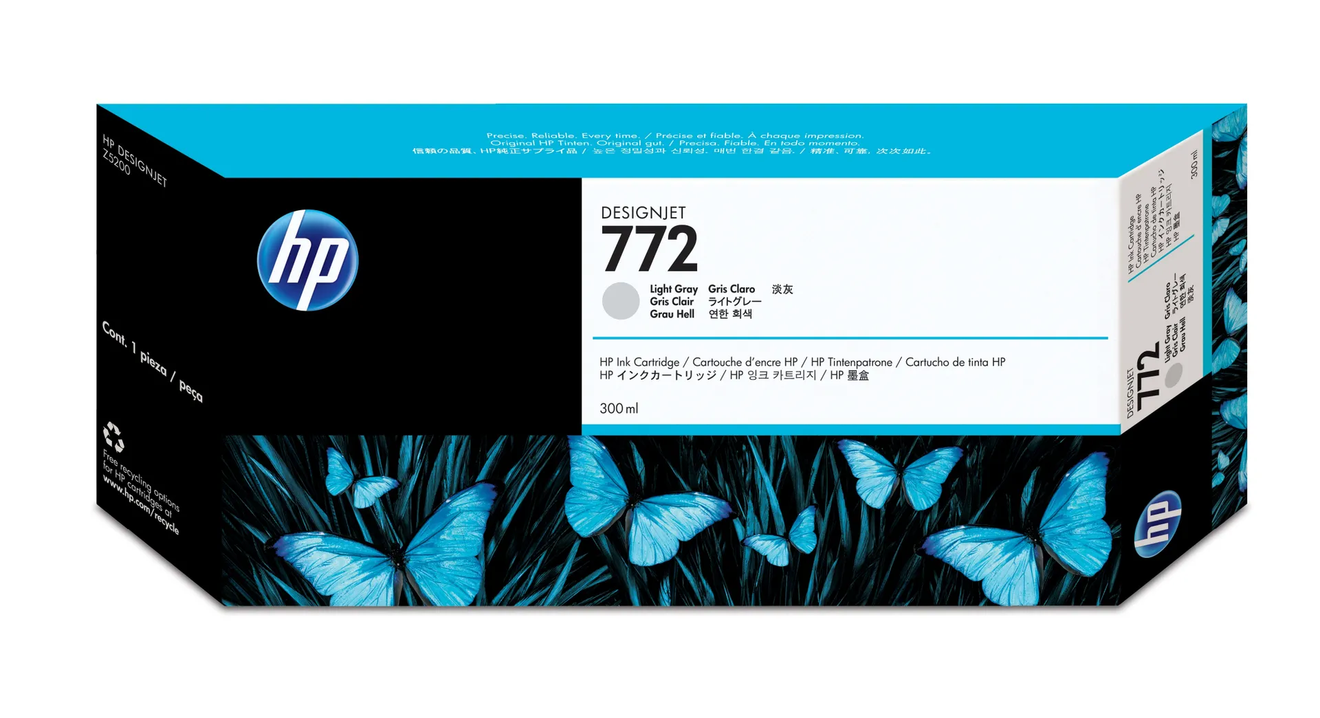 HP 772 Hellgrau DesignJet Druckerpatrone, 300 ml HP 772 Hellgrau DesignJet Druckerpatrone, 300 ml