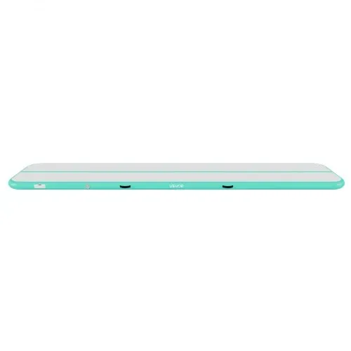 VEVOR Aufblasbare Gymnastikmatte 500x100x10 cm Airtrack-Turnmatte für Training, Wettkampfsport & Yoga, mit Rutschfester Oberfläche, 600-W-Elektroluftpumpe, Reparaturflicken, Düsen & Tasche, Mintgrün – Bild 9