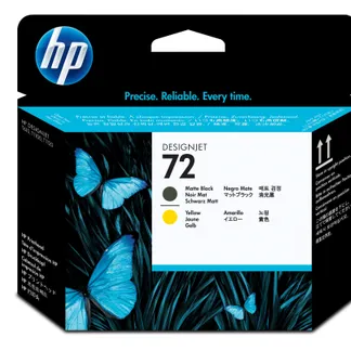 HP 72 Mattschwarz/Gelb DesignJet Druckkopf HP 72 Mattschwarz/Gelb DesignJet Druckkopf