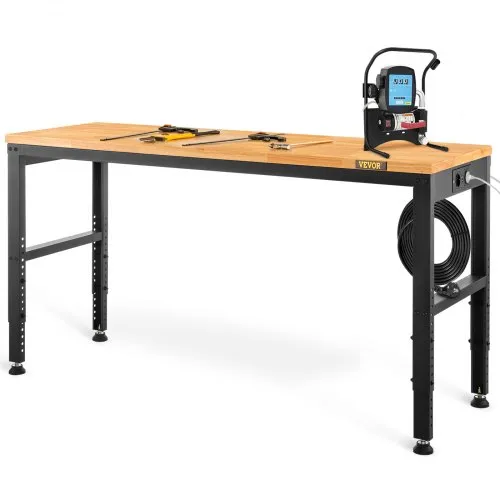 VEVOR Höhenverstellbare Werkbank 135 x 46 x 72 – 97 cm Spanntisch, 900 kg Gewichtskapazität Arbeitstisch, Braun Klappbare Werkzeugbank aus Kaltgewalzter Stahl, Multifunktionswerktisch für Lager & Büro VEVOR Höhenverstellbare Werkbank 135 x 46 x 72 – 97 cm Spanntisch, 900 kg Gewichtskapazität Arbeitstisch, Braun Klappbare Werkzeugbank aus Kaltgewalzter Stahl, Multifunktionswerktisch für Lager & Büro