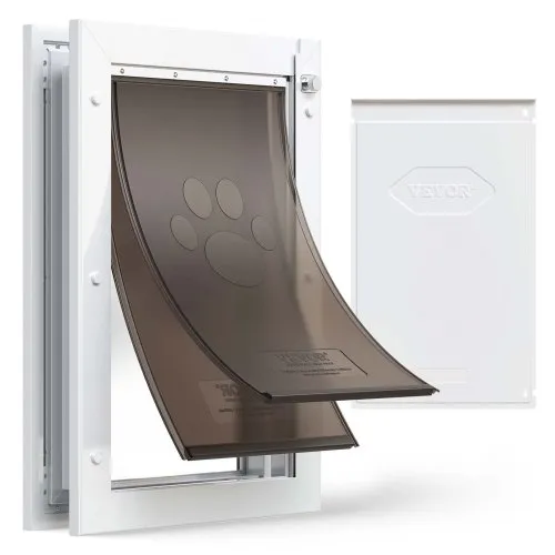 VEVOR Hundeklappe (Mittelgroß) mit Dqoppelmagnetklappen & Metallrahmen, Wetterfeste Katzenklappe für Innen- und Außentüren, Katzentür Hundetür Haustierklappe Weiß 26,04 x 41,28 cm (Breite x Höhe) VEVOR Hundeklappe (Mittelgroß) mit Dqoppelmagnetklappen & Metallrahmen, Wetterfeste Katzenklappe für Innen- und Außentüren, Katzentür Hundetür Haustierklappe Weiß 26,04 x 41,28 cm (Breite x Höhe)