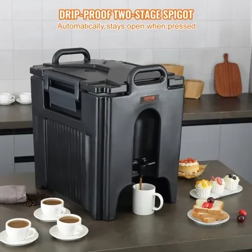 VEVOR Heiß- und Kaltgetränkespender Getränkespender 37,6 L, LDPE Heiß- und Kaltwasserbrunnen Großer Getränkespender mit Zapfen für Kaffee, Kalte Milch, Wasser, Saft usw. Isolierkanne 1-2 Personen – Bild 4