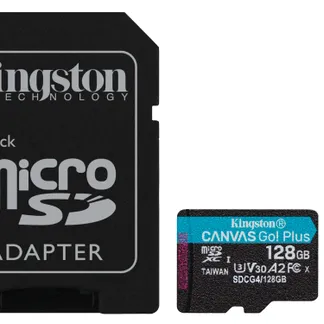 Kingston Technology 128GB microSDXC Canvas Go Plus Gen4 200 MB/s A2 U3 V30-Karte + Adapter Kingston Technology 128GB microSDXC Canvas Go Plus Gen4 200 MB/s A2 U3 V30-Karte + Adapter