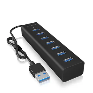ICY BOX IB-HUB1700-U3, USB 3.2 Gen 1 zu 7-Port USB 3.2 Gen 1 Hub, Alu-Gehäuse ICY BOX IB-HUB1700-U3, USB 3.2 Gen 1 zu 7-Port USB 3.2 Gen 1 Hub, Alu-Gehäuse