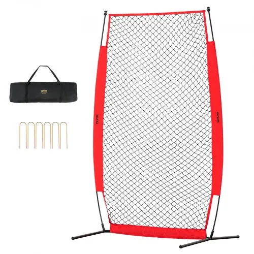VEVOR I-Typ für Schlägerkäfig 1400 x 1065 x 2180 mm Baseball- und Softball-Sicherheitsschirm Körperschutz Tragbarer Schlagschirm mit Tragetasche & Bodenpfählen, Outdoor Baseball-Pitching-Netz Rot VEVOR I-Typ für Schlägerkäfig 1400 x 1065 x 2180 mm Baseball- und Softball-Sicherheitsschirm Körperschutz Tragbarer Schlagschirm mit Tragetasche & Bodenpfählen, Outdoor Baseball-Pitching-Netz Rot
