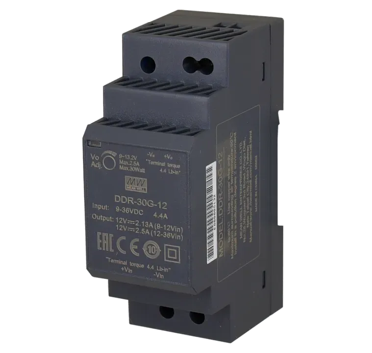 MEAN WELL Netzteil - 12V/2,5A IN: 9~36VDC -> OUT: 9~13.2V DC/DC-Wandler MEAN WELL Hutschiene – Bild 2