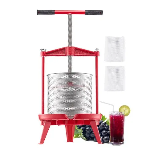 VEVOR Obstweinpresse Obstmühle Apfelmühle (14 L), Edelstahlkorb mit dreieckiger Struktur, manueller Entsafter, manuelles Mahlwerk, Apfelweinpresse Traubenpresse mit T-Griff für Küche Zuhause VEVOR Obstweinpresse Obstmühle Apfelmühle (14 L), Edelstahlkorb mit dreieckiger Struktur, manueller Entsafter, manuelles Mahlwerk, Apfelweinpresse Traubenpresse mit T-Griff für Küche Zuhause