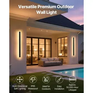 VEVOR Wandleuchten Villa, 2er-Pack, 800 mm lange Streifen, moderne Außenwandleuchten, 3000 K Warmweiß, IP65 wasserdichte, rostfrei, Wand Licht, für Haus, Veranda, Garten, Terrasse, Garage VEVOR Wandleuchten Villa, 2er-Pack, 800 mm lange Streifen, moderne Außenwandleuchten, 3000 K Warmweiß, IP65 wasserdichte, rostfrei, Wand Licht, für Haus, Veranda, Garten, Terrasse, Garage