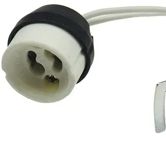 GU10 Lampenfassung mit Zugentlastung Keramik Fassung mit 10cm Kabel GU10 Lampenfassung mit Zugentlastung Keramik Fassung mit 10cm Kabel