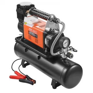 VEVOR 12-V-Hochleistungsluftkompressor mit 6-l-Tank-Kit, tragbarer 6,35-CFM-Reifenfüller, 150-PSI-Offroad-Luftkompressor mit digitalem Druckmesser, Reifenfüller für LKWs, Autos, SUVs, 4×4-Fahrzeuge, Wohnmobile VEVOR 12-V-Hochleistungsluftkompressor mit 6-l-Tank-Kit, tragbarer 6,35-CFM-Reifenfüller, 150-PSI-Offroad-Luftkompressor mit digitalem Druckmesser, Reifenfüller für LKWs, Autos, SUVs, 4×4-Fahrzeuge, Wohnmobile