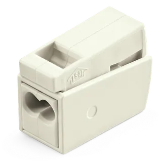 2-Leiter-Leuchtenklemme WAGO, für eindrähtige Leiter, 3 Klemmstellen, weiß 2-Leiter-Leuchtenklemme WAGO, für eindrähtige Leiter, 3 Klemmstellen, weiß