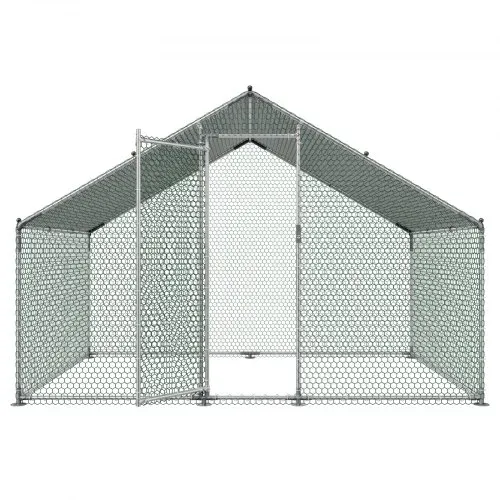 VEVOR Hühnerstall, 3x2x2 m Begehbarer Hühnerauslauf mit Abdeckung, Hühnerhaus mit Turmdach & Sicherheitsschloss, Enten- & Kaninchenkäfig, Geflügelgehege für Hinterhof, Bauernhof, Hof – Bild 8