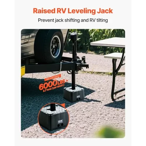 VEVOR Wagenheberblock für Anhänger (152,4 mm hoch Wagenheberblock) Nivellierblock mit 2722 kg Tragkraft, Wohnmobil-Hebeblock für Wohnwagen Anhängerstützblock aus PP (quadratisch) VEVOR Wagenheberblock für Anhänger (152,4 mm hoch Wagenheberblock) Nivellierblock mit 2722 kg Tragkraft, Wohnmobil-Hebeblock für Wohnwagen Anhängerstützblock aus PP (quadratisch)