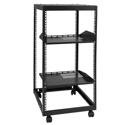VEVOR 20U Server-Rack mit offenem Rahmen, freistehender oder wandmontierter Netzwerk-Server-Rack, 4-Pfosten-AV-Rack mit Rollen, bietet Platz für Ihre gesamte Netzwerk-IT-Ausrüstung, AV-Ausrüstung – Bild 9
