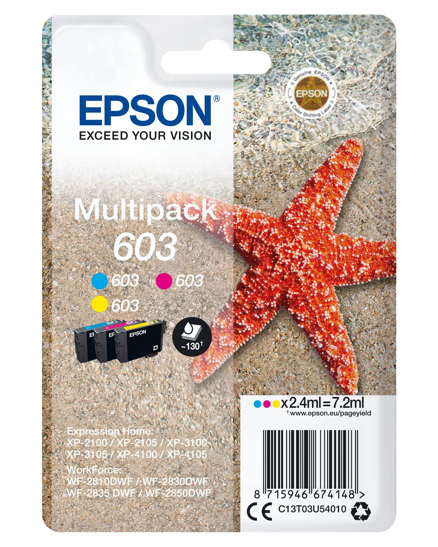 Epson Multipack 3-colours 603 Ink Epson Multipack 3-colours 603 Ink
