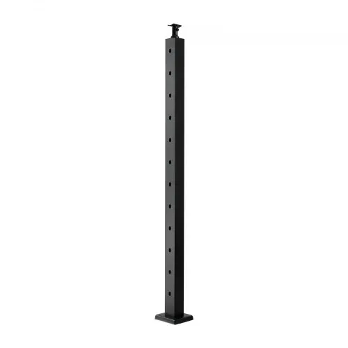 VEVOR Kabelgeländerpfosten, 106,7x3x5cm Treppengeländerpfosten mit vorgebohrten 30°-Winkellöchern, Geländerpfosten aus Edelstahl SUS304, 1er-Set, Schwarz, 1JZLGZXHS106VRA3X001V0 – Bild 8