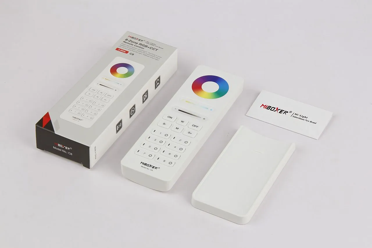 MiBoxer C8-W LED Fernbedienung 2,4GHz 8-Zonen-RGB+CCT (w) – Bild 3