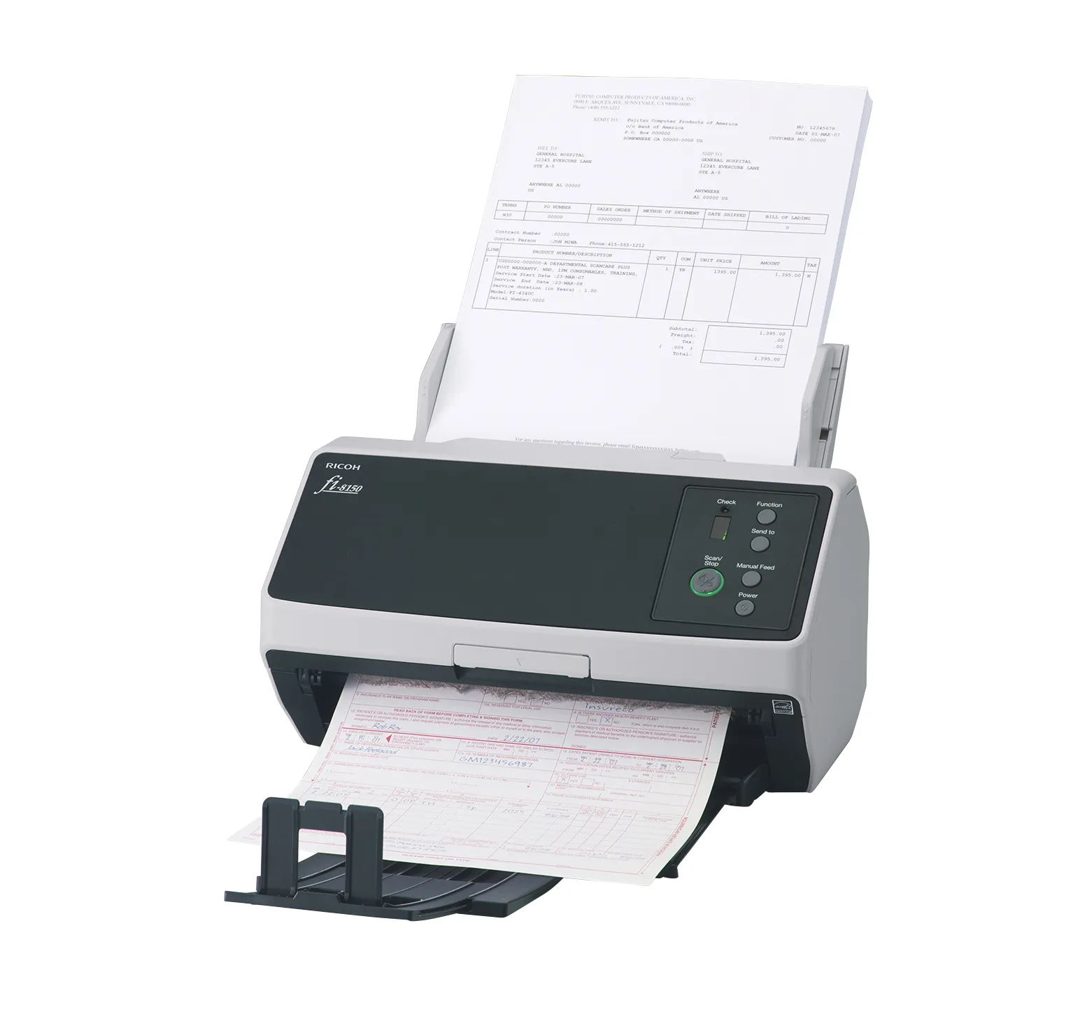 Ricoh FI-8150 ADF + Scanner mit manueller Zuführung 600 x 600 DPI A4 Schwarz, Grau – Bild 6