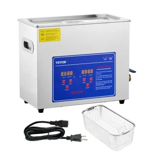 VEVOR Ultraschallreiniger Ultraschall Reiniger 6L Ultrasonic Cleaner Ultraschallreinigungsgerät Edelstahl mit Digitaler Anzeige für Schmuck Brillen und Zähne – Bild 8