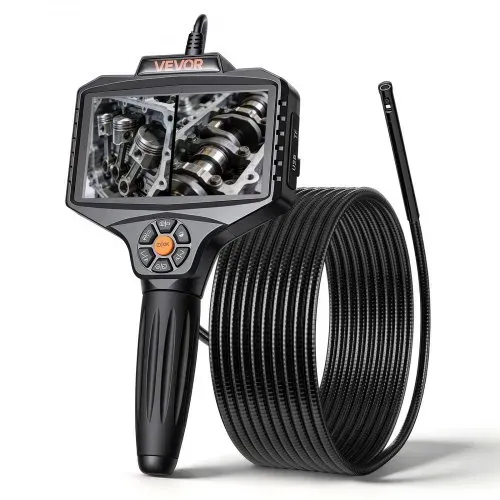 VEVOR Endoskopkamera mit Licht Drehbar, Inspektionskamera mit 360° beweglichem Kopf, IP67 Wasserdichte Rohrkamera mit 5 Zoll Display 5 m Schlangenkabel 5000 mAh Akku, 8 mm Boreskopkamera für Auto Haus – Bild 7