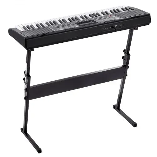 VEVOR 61-Tasten-Digitalklavier, beleuchtete Tasten, tragbares elektrisches Klavier mit verstellbarem Ständer, 600 Töne, 500 Rhythmen, integrierte Lautsprecher, Sustain-Pedal, Kopfhörer, Mikrofon, USB-MIDI für Anfänger – Bild 10