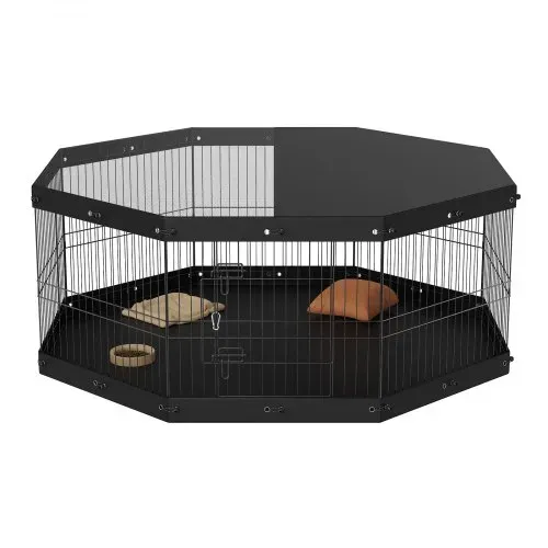 VEVOR Welpenlaufstall 8-tlg. Welpenauslauf 609,6cm hoch Tierlaufstall mit Bodenmatte und Abdeckung aus 600D Oxford-Gewebe Hundelaufstall aus Q235 Hundelaufstall Freilaufgehege – Bild 8