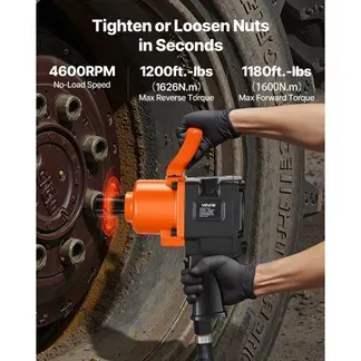 VEVOR Druckluft-Schlagschrauber, 2,54 cm Antrieb, Doppelhammer-Schlagpistole, bis zu 1626 Nm Rückdrehmoment, 4600 U/min 6-Gang-Druckluftschlagwerk für schwere Autoreparaturen und -wartung VEVOR Druckluft-Schlagschrauber, 2,54 cm Antrieb, Doppelhammer-Schlagpistole, bis zu 1626 Nm Rückdrehmoment, 4600 U/min 6-Gang-Druckluftschlagwerk für schwere Autoreparaturen und -wartung