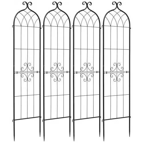 VEVOR Rankgitter, 152x40,5 cm 4er-Pack, Metall Rankhilfe mit Pulverbeschichteter Oberfläche & Verriegelungsmechanismus, Kletterhilfe, Garten Spalier, Pflanzengitter für Blumen, Gemüse & Rosen – Bild 8
