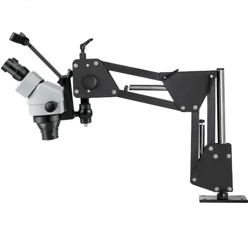VEVOR Zoom Trinokulares Stereomikroskop WF10X 20mm Binokulares Stereo Säulenständer für Jewelry Tools (3.5X-90X) Mikroskop, Silbe, 1 Count (Pack of 1) Multi-Directional Microscope – Bild 5