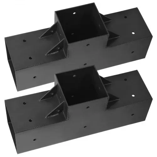 VEVOR Pfostenverbinder, 2er-Pack, T-förmige Pfostennecke für Posten mit einer Innengröße von 92 x 92 mm, 3-Wege-Pergola-Halterungen, Pavillon-Halterungssatz mit Schrauben – Bild 8