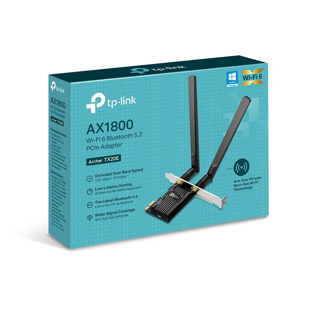 TP-Link AX1800 Wi-Fi 6 Bluetooth 5.2 PCIe Adapter – Bild 2