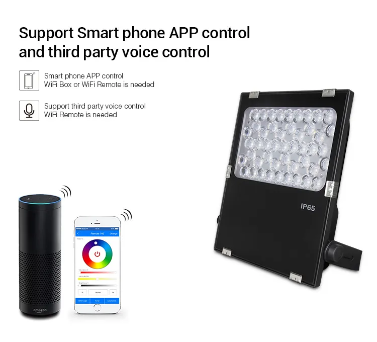 MiBoxer FUTC06 LED Flächenstrahler 50W RGB-WW (RGB-CCT) IP65 230V – Bild 4