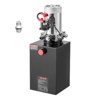 VEVOR 15 Qt Hydraulikaggregat einfachwirkende Kippanhängerpumpe, maximaler Öffnungsdruck 22 MPa und Fördermenge 3,4 L/min, 12 V DC Hydraulikpumpe mit Metallbehälter für Kippanhänger Schwarz VEVOR 15 Qt Hydraulikaggregat einfachwirkende Kippanhängerpumpe, maximaler Öffnungsdruck 22 MPa und Fördermenge 3,4 L/min, 12 V DC Hydraulikpumpe mit Metallbehälter für Kippanhänger Schwarz