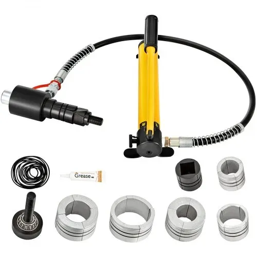 VEVOR Hydraulischer Auspuffrohr-Expander, Größe 4,13 bis 10,8 cm, 10 T, manueller hydraulischer Rohrstrecker mit 4 Matrizen und 2 Aufbewahrungskoffern für Kupfer- und Aluminiumrohre bei der Autoreparatur – Bild 9