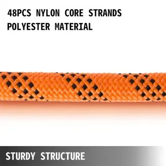 VEVOR 16 mm doppelt geflochtenes Polyesterseil, 61 m Nylon-Zugseil, 4 Tonnen Hochkraft-Polyester-Lastsegelseil für Baumpfleger, Gartenarbeit, Marine VEVOR 16 mm doppelt geflochtenes Polyesterseil, 61 m Nylon-Zugseil, 4 Tonnen Hochkraft-Polyester-Lastsegelseil für Baumpfleger, Gartenarbeit, Marine