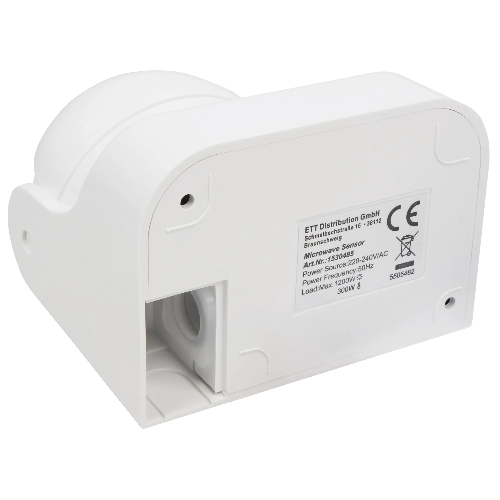 HF / Mikrowellen-Bewegungsmelder McShine ''LX-752'', 180°, 230V, 1.200W, weiß, LED geeignet – Bild 5