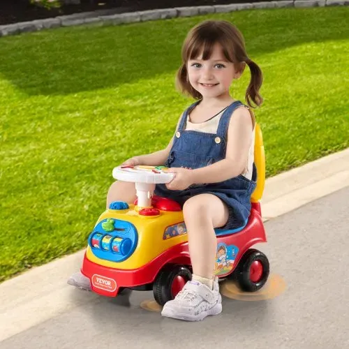 VEVOR Aufsitzauto für Kleinkinder, Alter 1–3, Ride Racer, Aufsitzspielzeug für Kleinkinder zum Sitzen und Stehen, klassisches Aufsitzauto für Kinder mit Musiklenkrad, Hupe und Stauraum unter dem Sitz, Aufsitzspielzeug für Jungen und Mädchen – Bild 7