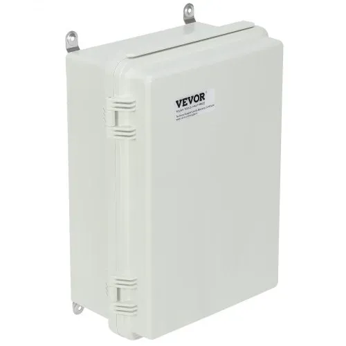 VEVOR Elektrischer Anschlusskasten 430 x 330 x 180 mm, Elektrogehäusekasten aus ABS-Kunststoff mit Scharnierdeckel, Edelstahlverschluss, IP67 staubdicht wasserdicht für Elektroprojekte – Bild 9