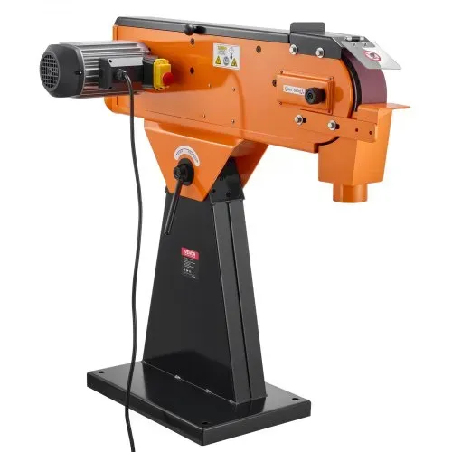 VEVOR Bandschleifer 7,62x200,7 cm, 2100 W, 900 U/min, Industriequalität, mit 0° - 45° einstellbarem Winkel & Staubabsauganschluss für die professionelle Holz- & Metallbearbeitung – Bild 10