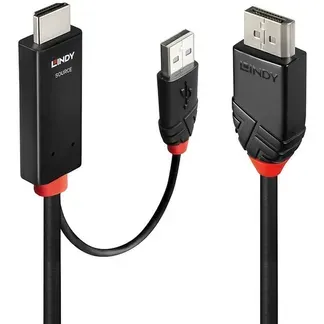 Lindy 41499 Videokabel-Adapter 2 m HDMI + USB Type-A DisplayPort Schwarz Lindy 41499 Videokabel-Adapter 2 m HDMI + USB Type-A DisplayPort Schwarz