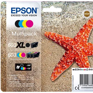 Epson 603 XL Druckerpatrone 1 Stück(e) Original Hohe (XL-) Ausbeute Schwarz, Cyan, Magenta, Gelb Epson 603 XL Druckerpatrone 1 Stück(e) Original Hohe (XL-) Ausbeute Schwarz, Cyan, Magenta, Gelb