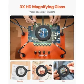 VEVOR Löthilfe Dritte Hand, Magnetische Lötstation, Lötwerkzeug mit 4 flexiblen Armen, mit LED-Vergrößerungslampe, 4 PCB-Säulenhaltern & Basis, für Reparaturen, Basteln, Hobby, Heimwerken VEVOR Löthilfe Dritte Hand, Magnetische Lötstation, Lötwerkzeug mit 4 flexiblen Armen, mit LED-Vergrößerungslampe, 4 PCB-Säulenhaltern & Basis, für Reparaturen, Basteln, Hobby, Heimwerken