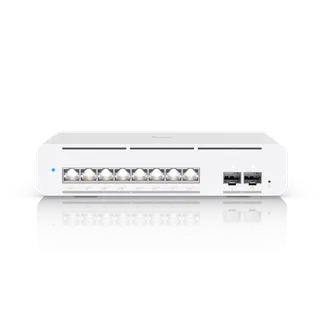 Ubiquiti Switch full managed Layer3 10 Port • 8x 10 GbE • PoE Budget 155W • 8x PoE bt • 2x SFP+ • Desktop/Wall • UniFi • USW-Pro-XG-8-PoE Ubiquiti Switch full managed Layer3 10 Port • 8x 10 GbE • PoE Budget 155W • 8x PoE bt • 2x SFP+ • Desktop/Wall • UniFi • USW-Pro-XG-8-PoE