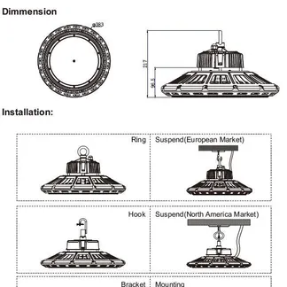 Synergy 21 LED Spot Pendelleuchte UFO 160W für Industrie/Lagerhallen cw 90° Synergy 21 LED Spot Pendelleuchte UFO 160W für Industrie/Lagerhallen cw 90°