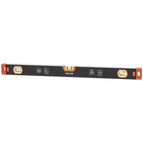 VEVOR 3 tlg. Wasserwaage Set, 225/400/600 mm Richtwaage mit 3 Libellen 90°/45°/0° & 0,5mm/m Genauigkeit, Meganetische Maurerwaage mit V-Nut & Aufhängeloch, Messwerkzeug für Baustelle Hausrenovierung – Bild 10