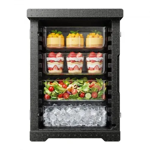 VEVOR Isolierter Thermobox Isolierbox Lebensmittelbehälterträger, 90 L für Catering, LLDPE-Lebensmittelbehälterträger mit Doppelschnallen, Frontlader-Speisewärmer für Restaurant, Kantine usw. – Bild 8
