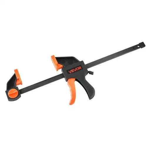 VEVOR Stangenklemmen für Holzbearbeitung 4 Stk. (30,48 cm / 15,24 cm Öffnung), Quick-Grip F-Klemme mit 70 kg Belastungsgrenze, 70 mm Tiefe, Klemmen aus Kunststoff & Stahl, Metallbearbeitung – Bild 9