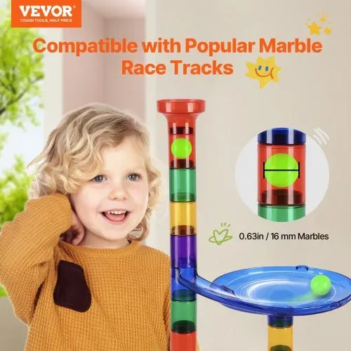 VEVOR Murmelbahn-Set 110-teiliges Murmellabyrinth-Baustein-Denkspiel, mit 10 im Dunkeln leuchtenden Murmeln + 20 Glasmurmeln, pädagogisches Lernrennbahn-MINT-Spielzeug, für Kinder ab 3 Jahren VEVOR Murmelbahn-Set 110-teiliges Murmellabyrinth-Baustein-Denkspiel, mit 10 im Dunkeln leuchtenden Murmeln + 20 Glasmurmeln, pädagogisches Lernrennbahn-MINT-Spielzeug, für Kinder ab 3 Jahren
